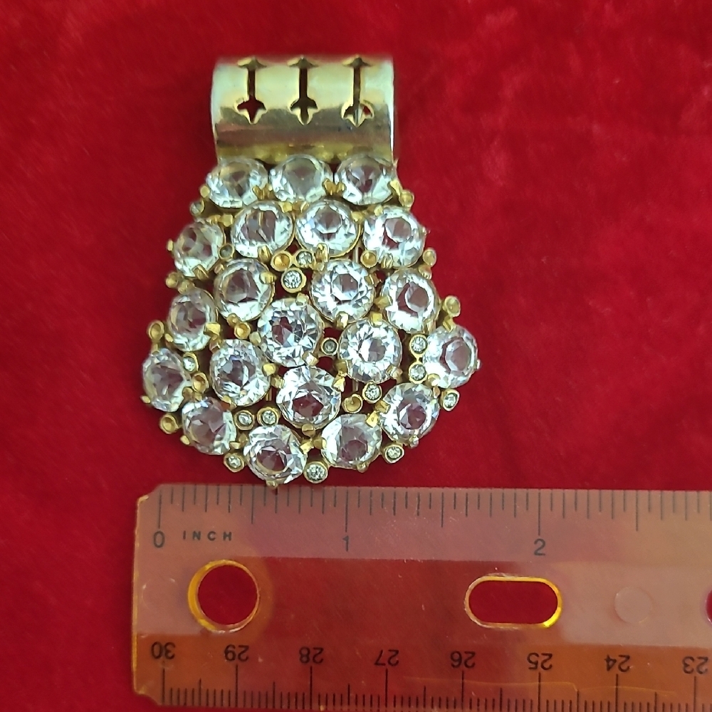 Vintage Rhinestone Dress Or Fur Clip - Picture 13 of 16